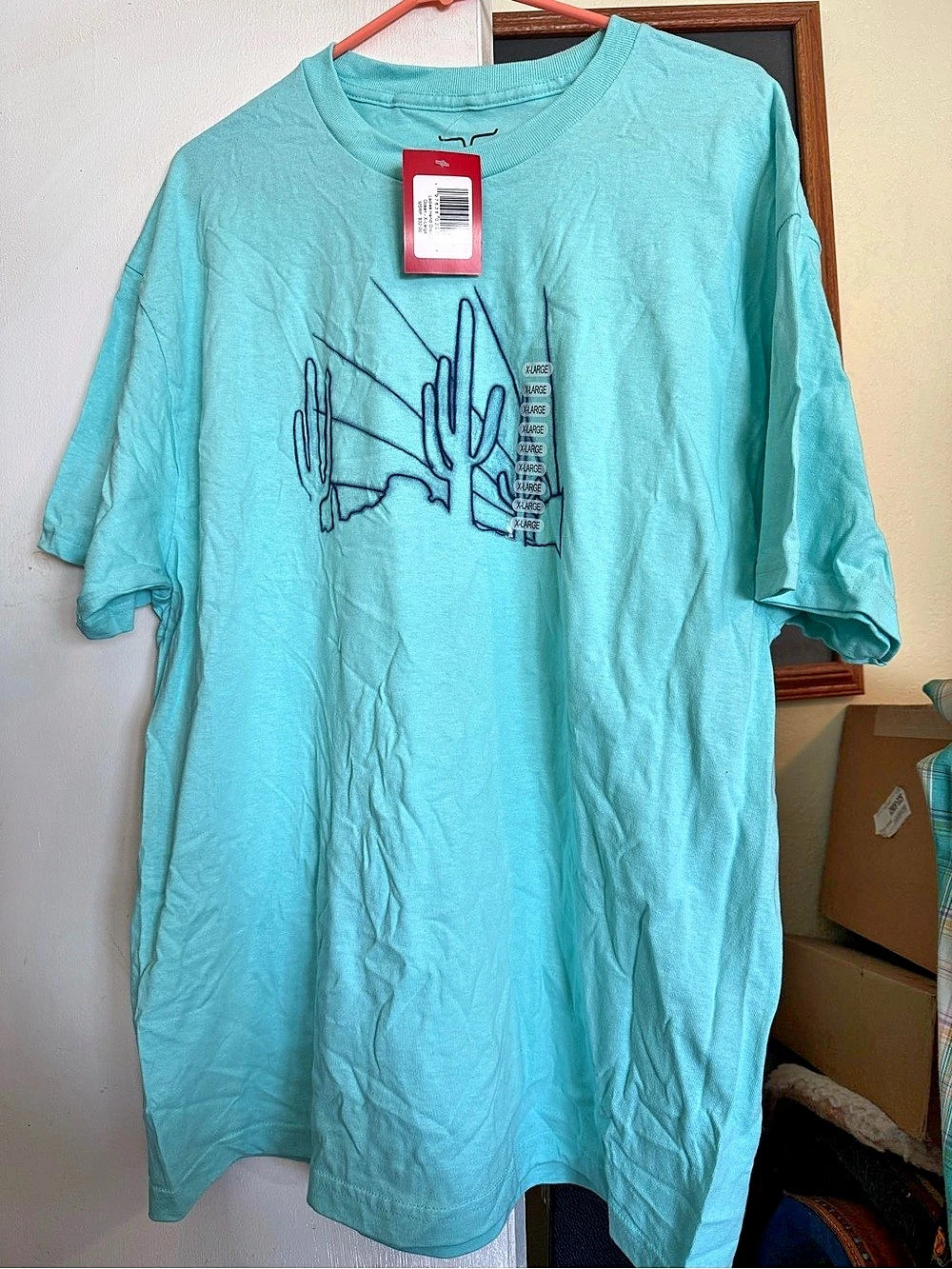 Kimes Ranch women’s Cotton Graphic Tee Size XL NWT Cactus Desert Western Scene